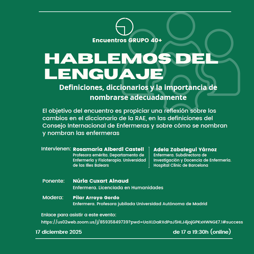 Encuentros Grupo 40+: Hablemos del lenguaje. Definiciones, diccionarios y la importancia de nombrarse adecuadamente
